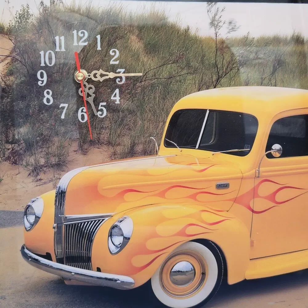Large Vintage 1940 Ford Pickup Truck Street Rod Novelty Wall Clock (21.5